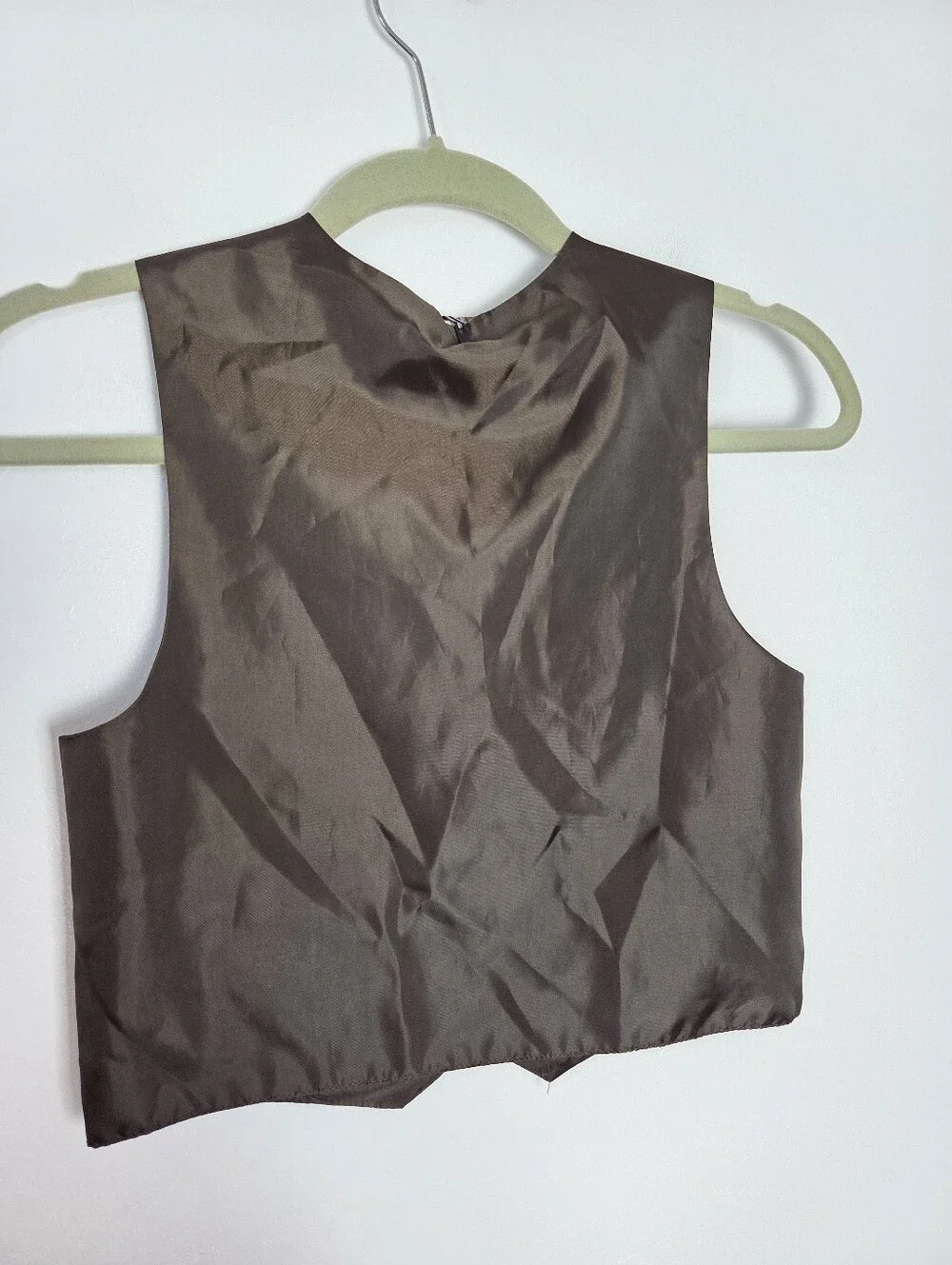Boys Size 7 Vest And Tie Set Gold Brown Church Formal Wedding Event Preppy
